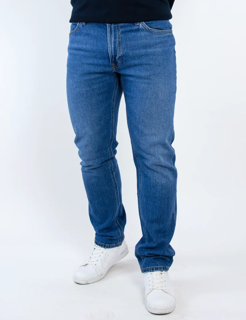 Lee Daren Zip Fly ανδρικό μπλε με ελαφρύ ξέβαμμα τζιν L707MWFW