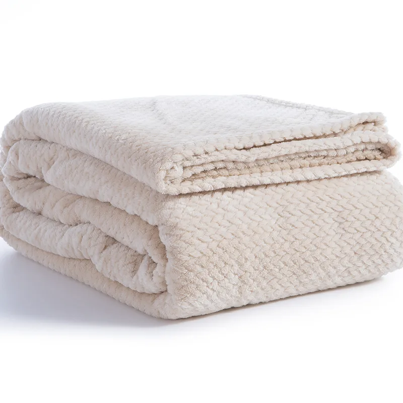 Κουβέρτα Fleece Υπέρδιπλη 220X240 Nef Nef Worth Ecru (220x240)
