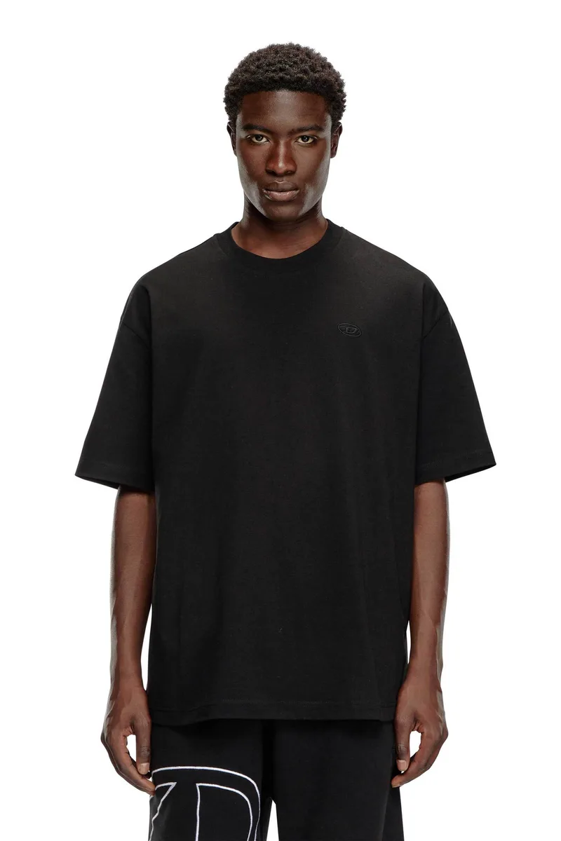 Diesel ανδρικό T-shirt με λογότυπο Loose Fit "T-Boggy-Megoval-D" - S26A113020HGAM Μαύρο