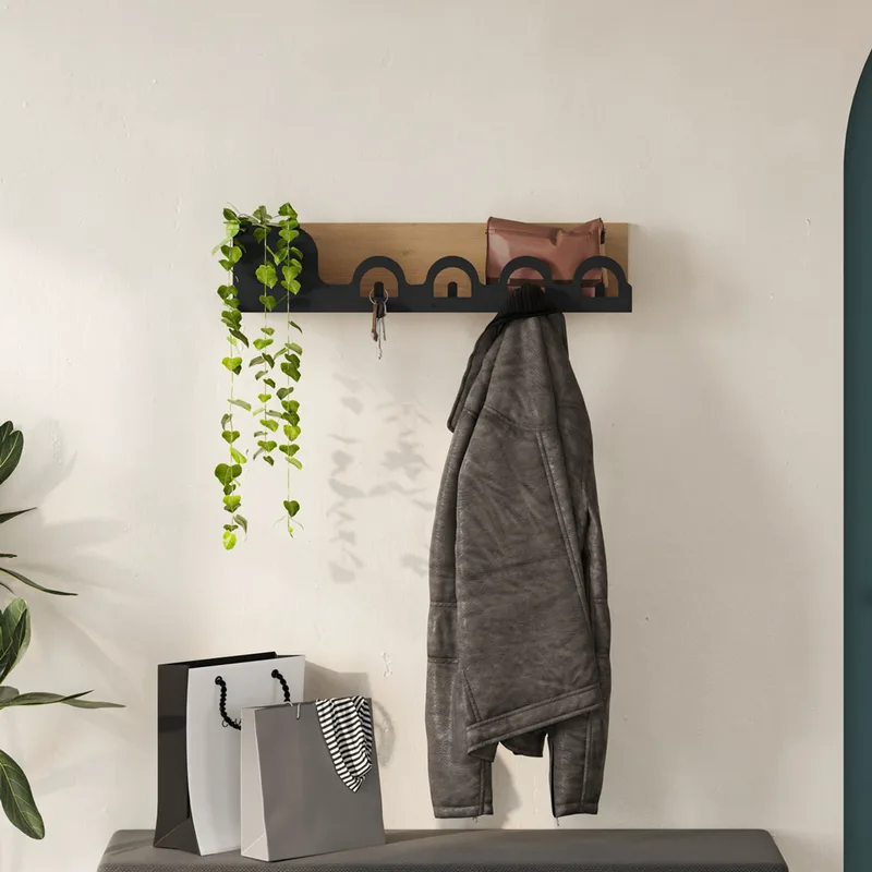 Καλόγερος Liora Hanger - Sapphire, Oak 855Dte5150 63x14x14 cm