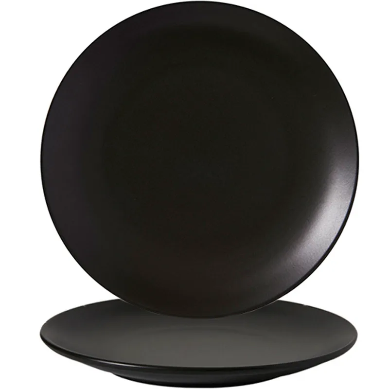 Gural Πιατέλα Στρογγυλή Πορσελάνης Bodrum Matt Black 30cm