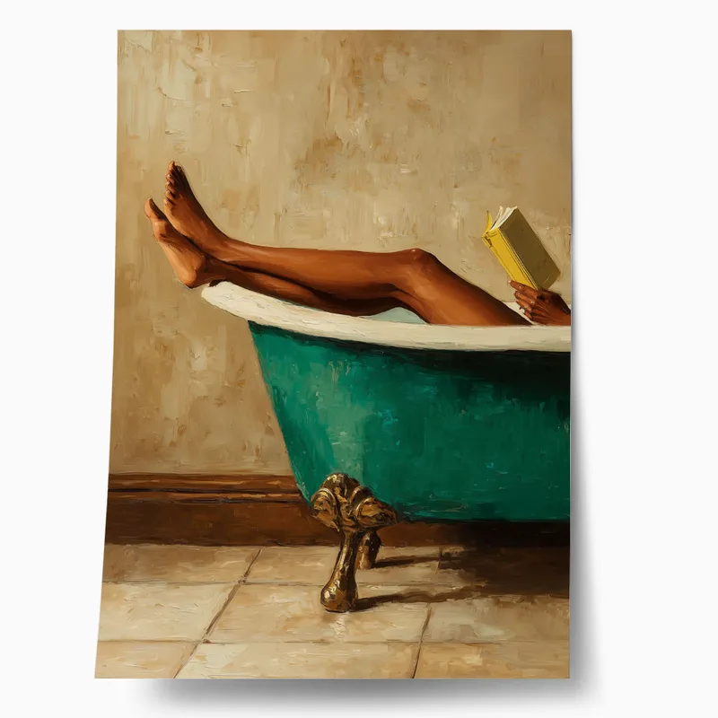 Poster AFROCENTRIC WOMAN IN BATHTUB