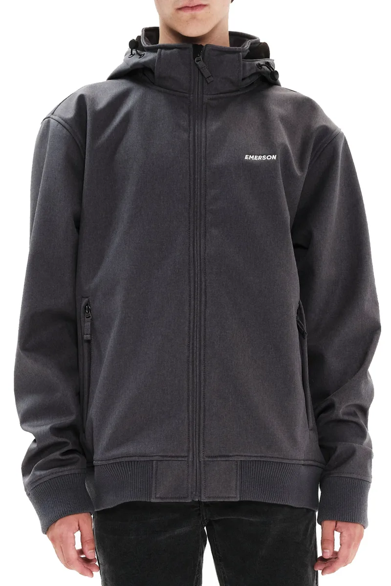 Μπουφάν Emerson Soft Shell Rib Det/ble Hood 222.EM11.08-GMD Ανδρικό