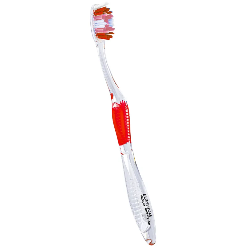 Elgydium Diffusion Toothbrush Οδοντόβουρτσα για Βαθύ Καθαρισμό Medium 1 Τεμάχιο - Ροζ