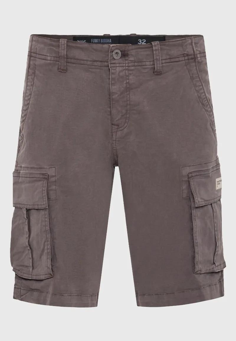 Funky Buddha Ανδρική Cargo Βερμούδα FBM013-002-03 Σκούρο Γκρί