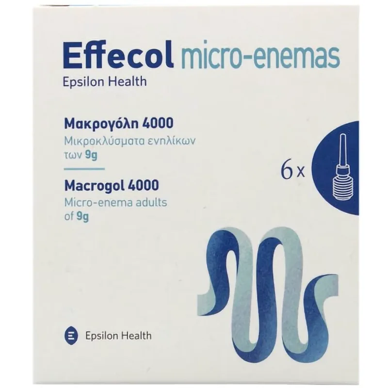 Effecol Micro-Enemas Macrogol 4000 Μικροκλύσματα για Ενήλικες 6x9g