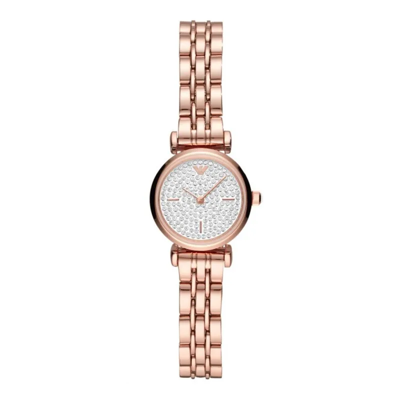 Emporio Armani Mia Crystals Rose Χρυσό Stainless Steel Bracelet AR11266