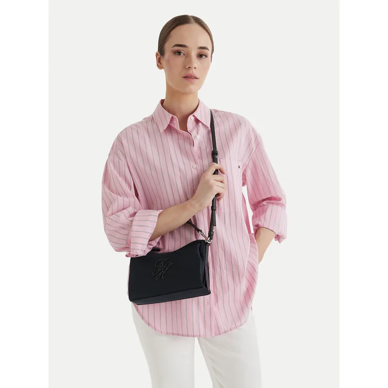Τσάντα Tommy Hilfiger Th Elevated Nylon Mini Crossover AW0AW18623 Μαύρο