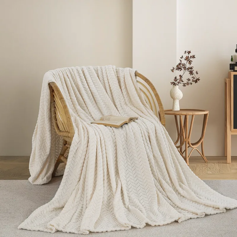 ΚΟΥΒΕΡΤΑ FLEECE ΥΠΕΡΔΙΠΛΟ 220X240 ADAM HOME (550) IVORY(01)