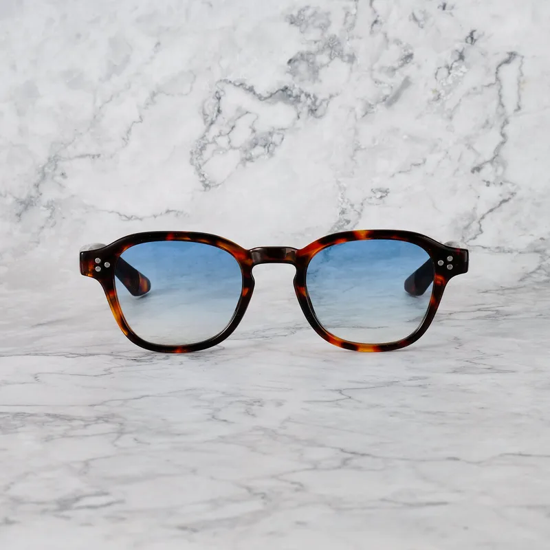 MARK Gradient Sunglasses | Tortoise | Gradient Blue Shades | Explicit Poets Sunglasses