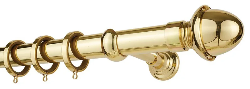 Κουρτινόβεργα Zogometal Classique Collection CL0059 Χρυσό Γυαλιστερό