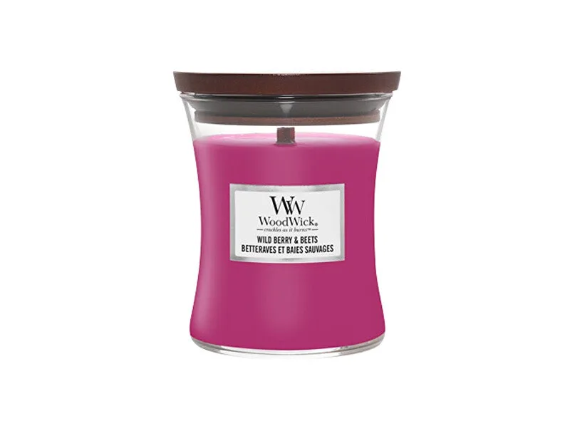 Woodwick Wild Berry & Beets medium scented candle jar 275 g