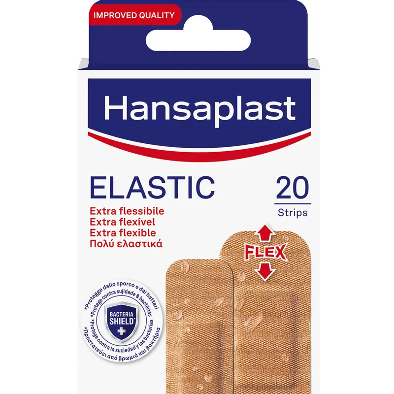 Hansaplast Elastic Extra Flexible Strips Πολύ Ελαστικά Επιθέματα για Κάλυψη Κάθε Είδους Μικρής Πληγής 20 Τεμάχια