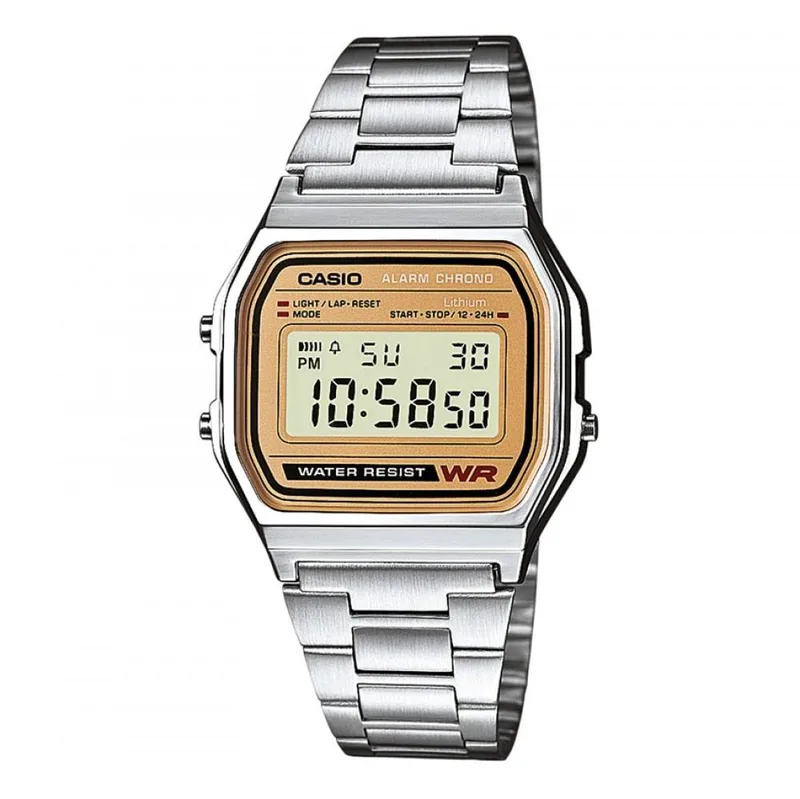 CASIO Vintage Collection - A-158WEA-9EF, Silver case with Stainless Steel Bracelet