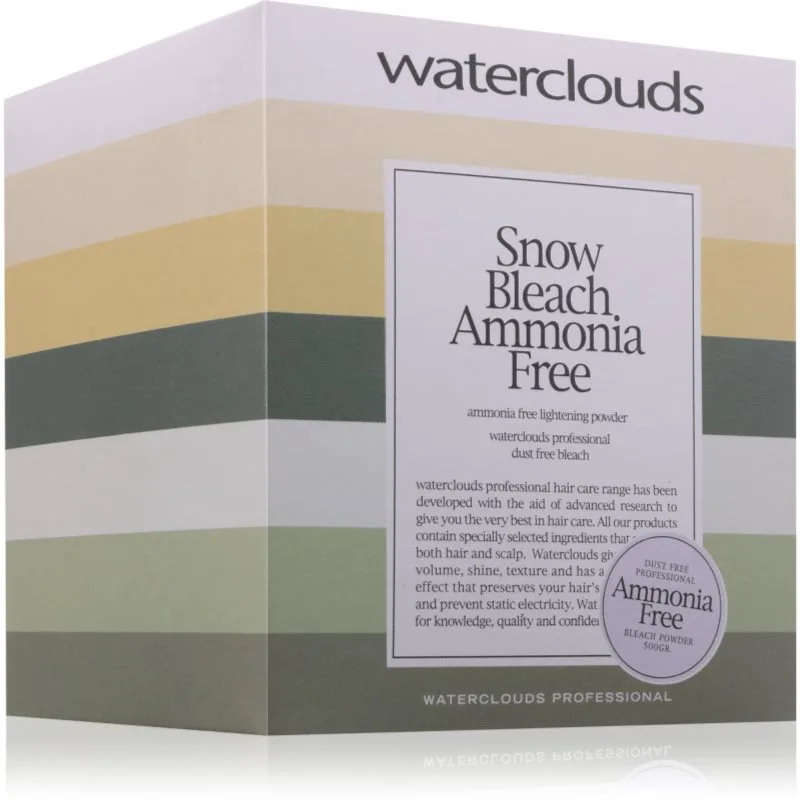 Waterclouds Snow Bleach Ammonia Free ξανοιχτική πούδρα λεύκανσης για τα μαλλιά 500 γρ