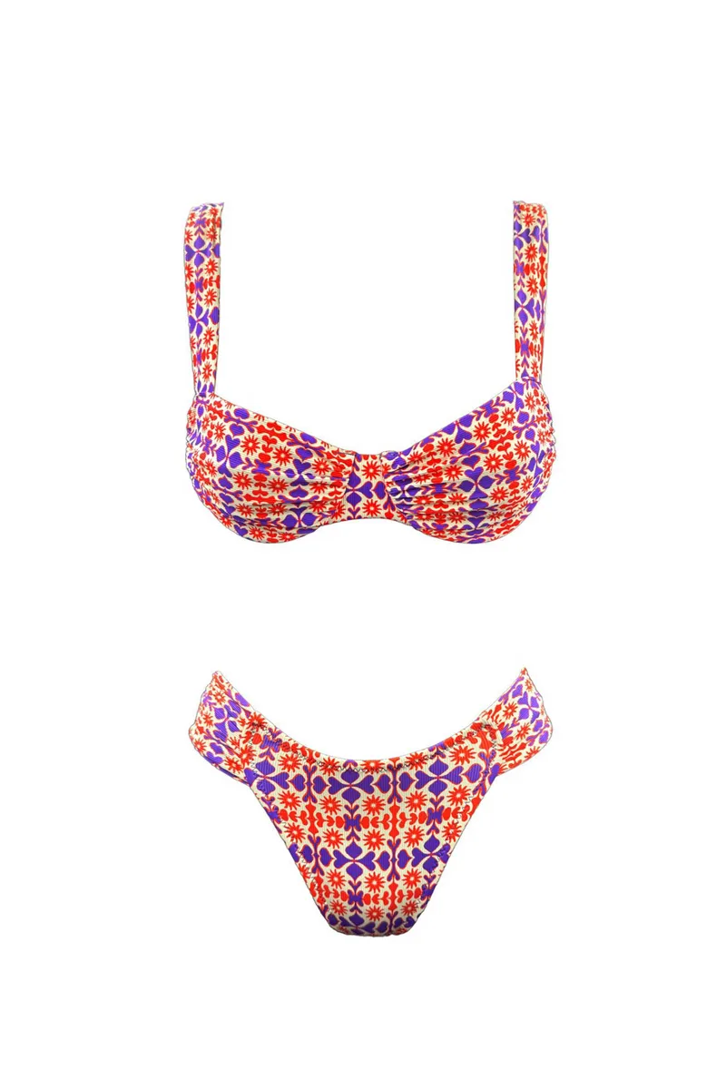 Emma Swimwear σετ γυναικείο μαγιό μπικίνι "Solar Flame Wire" - EMMA 961 Πολύχρωμο