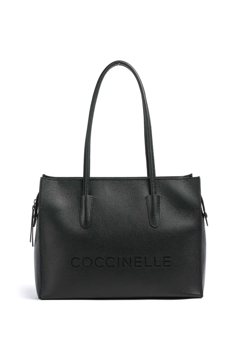 Coccinelle γυναικεία δερμάτινη τσάντα shopper "Myrtha" - E1UAK-110201 Μαύρο