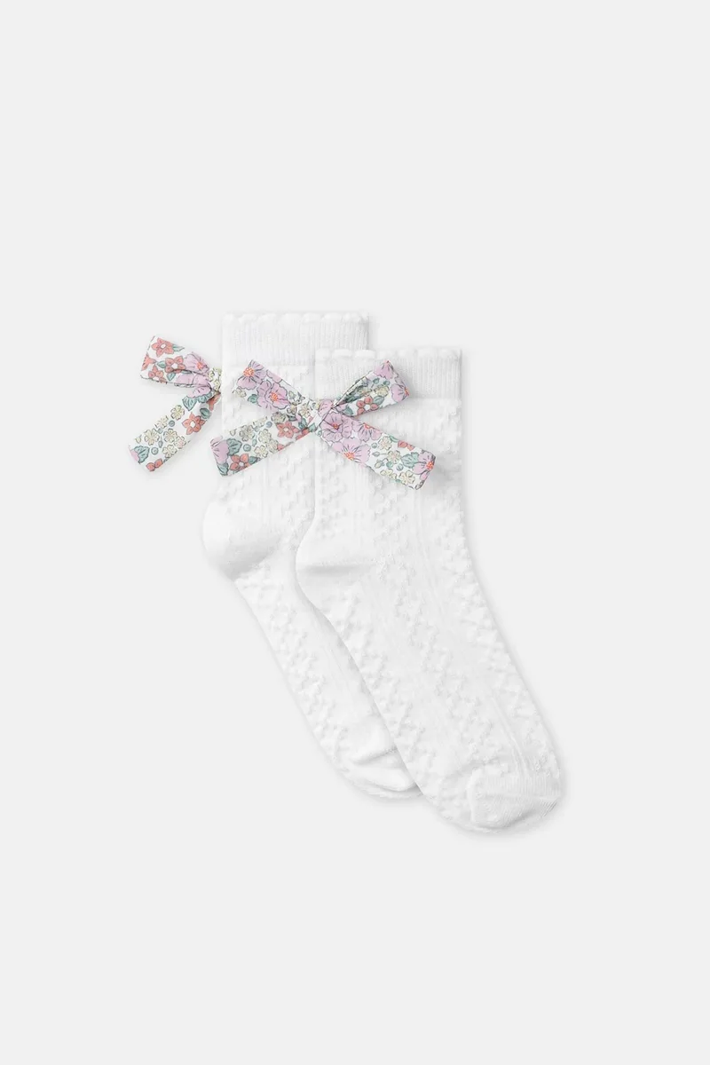 DPAM παιδικές κάλτσες για κορίτσια "Lovely White" - 374631 Λευκό
