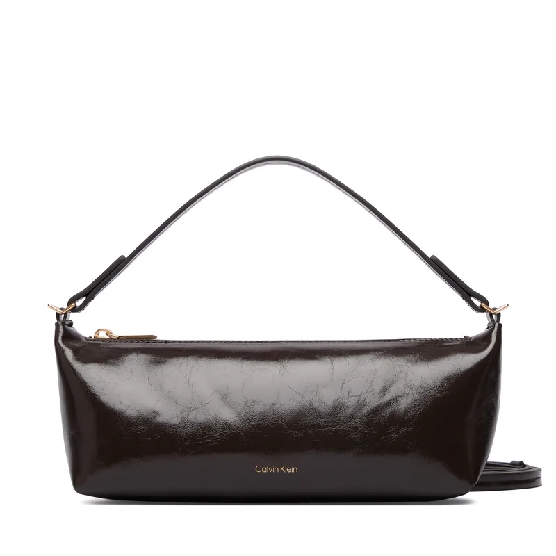 Τσάντα Calvin Klein Foil Logo Glossy Conv Bag LV04F3738G Καφέ
