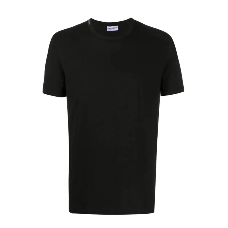 DOLCE&GABBANA Ανδρικό Μαύρο DG Black Crew Neck T-shirt