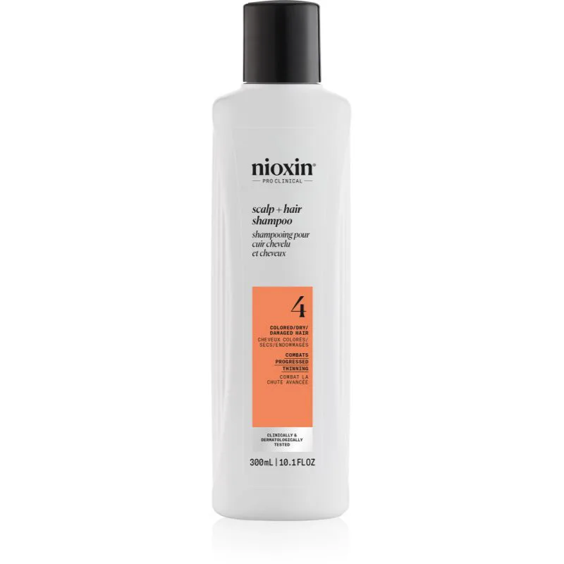 Nioxin System 4 Scalp + Hair Shampoo απαλό σαμπουάν για βαμμένα και κατεστραμμένα μαλλιά 300 ml