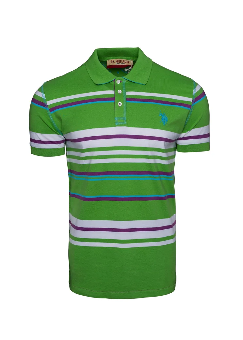 Polo Assn Polo Μπλούζα της σειράς Striped Andrew - 98647 44632 244 Green