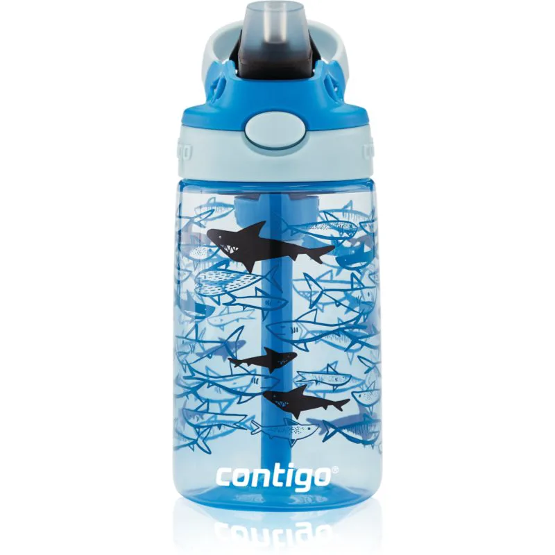 Contigo Easy Clean μπουκάλι νερού για παιδιά Blue Sharks 420 ml