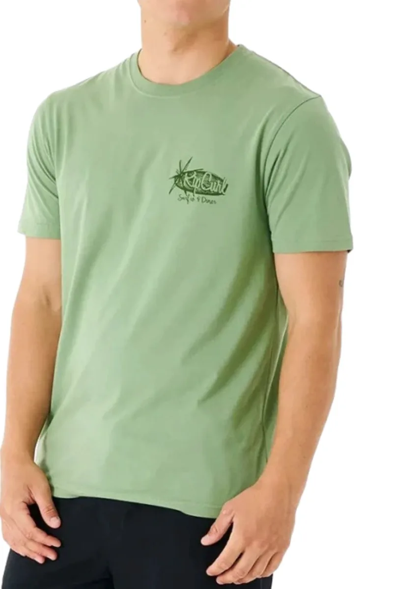 Rip Curl Keep On Trucking Ανδρικό Tee - Πράσινο-0XWMTE-GREEN