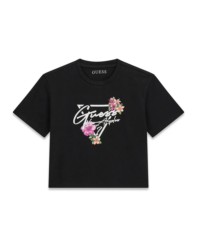 GUESS CROP SS T-SHIRT ΜΠΛΟΥΖΑ ΠΑΙΔΙΚΟ GIRL J6GI15K6YW4-JBLK JetBlack