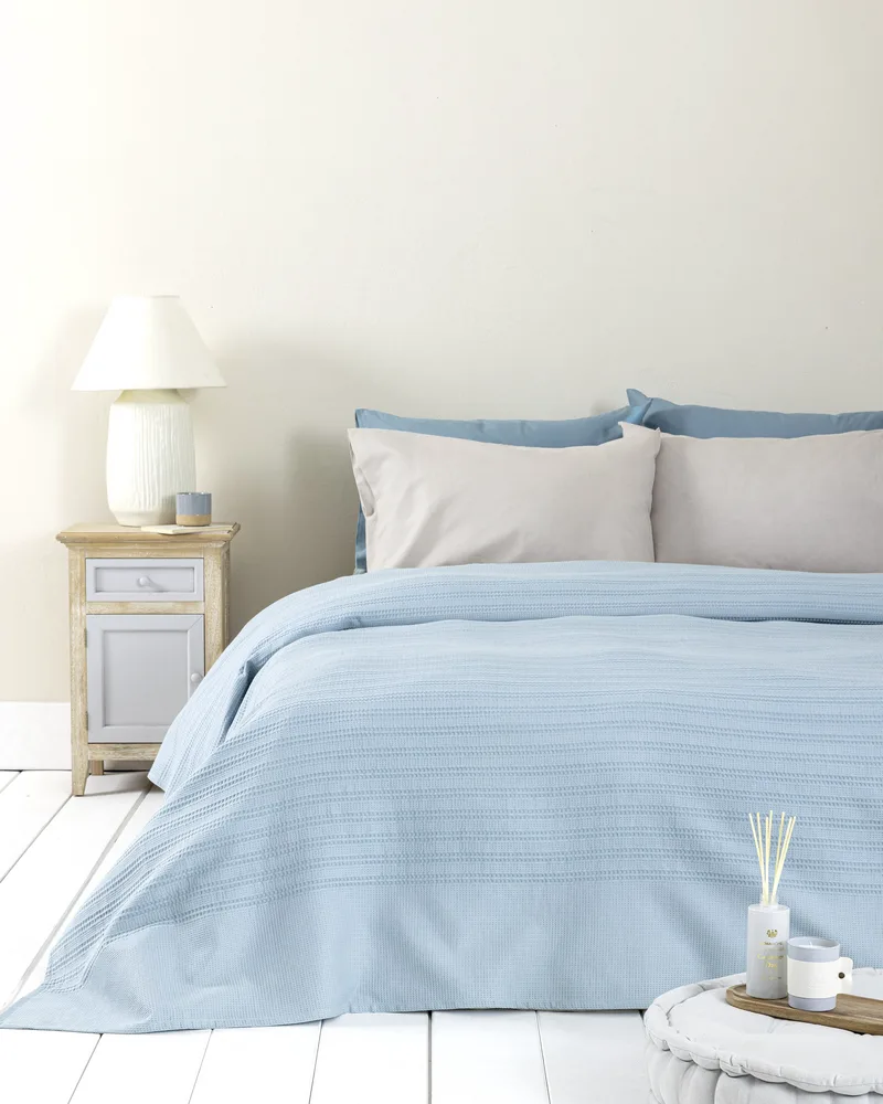 Κουβέρτα Μονή Nima Dune Denim Blue Μπλε, Τιρκουάζ 160x240