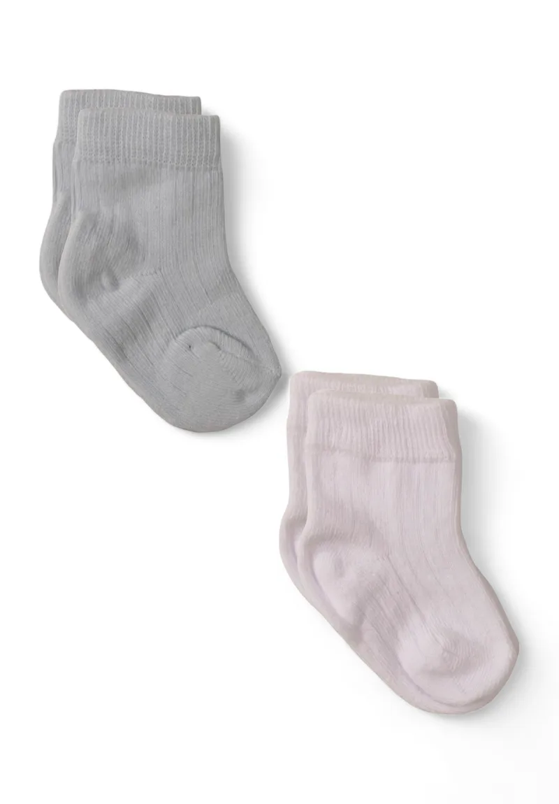 Κάλτσες Bebe από οργανικό βαμβάκι Biorganic White & Blue 2 Τεμ BRG68345A-Πολύχρωμο