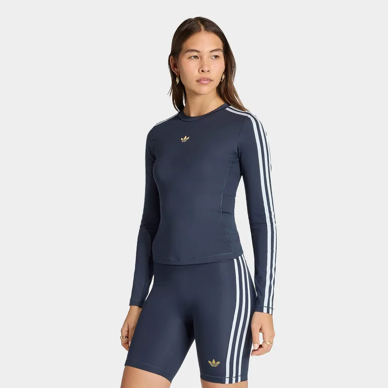 adidas Originals W 3 Stripes Long Sleeve T-Shirt (9000274755_93863)