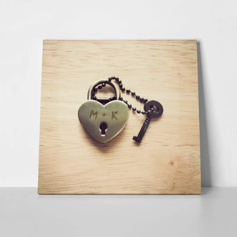Τετράγωνος Πίνακας LOCK YOUR LOVE