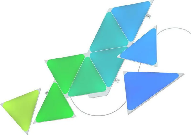 Nanoleaf Shapes Triangles Starter Kit - Αρθρωτές Συνθέσεις LED Φωτισμού - 9 Τεμάχια (NL47-0002TW-9PK)