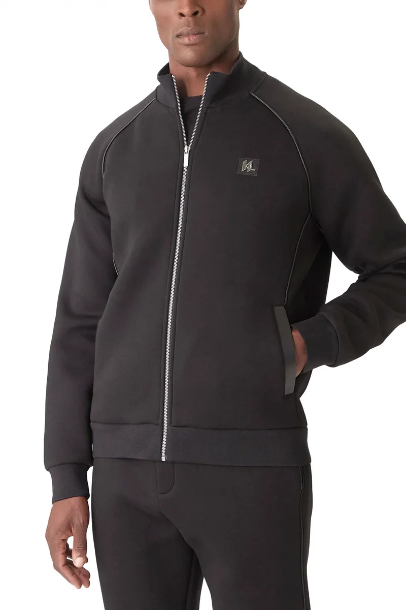 KARL LAGERFELD ΦΟΥΤΕΡ FULLZIP METALLIC LOGO MAYΡΟ