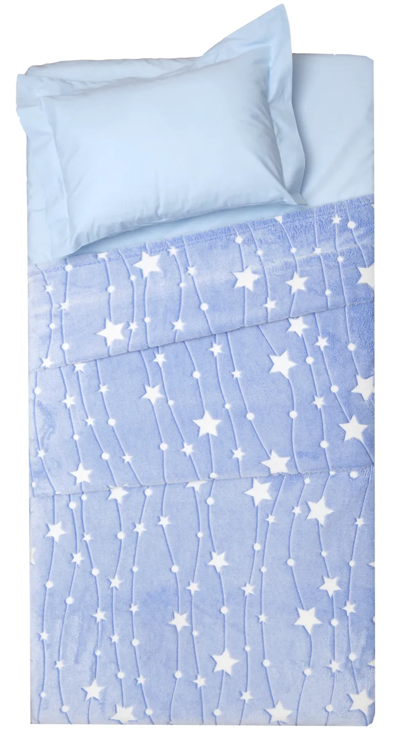 Κουβέρτα Flannel Fleece Αγκαλιάς 70x90 Άστερ - Φωσφορίζει στο σκοτάδι