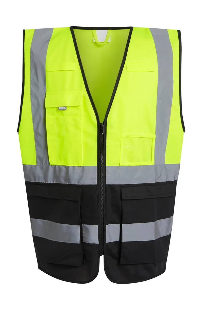 Pro Hi-Vis Executive Vest Regatta High Visibility TRS251 Yellow/Black