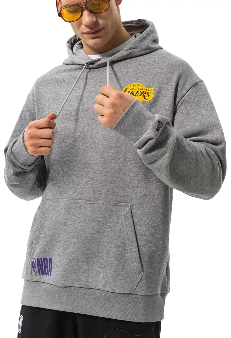 Μπλούζα Μακρυμάνικη New Era Los Angeles Lakers Half Logo Oversized Hoody 60284624-030 Ανδρικό