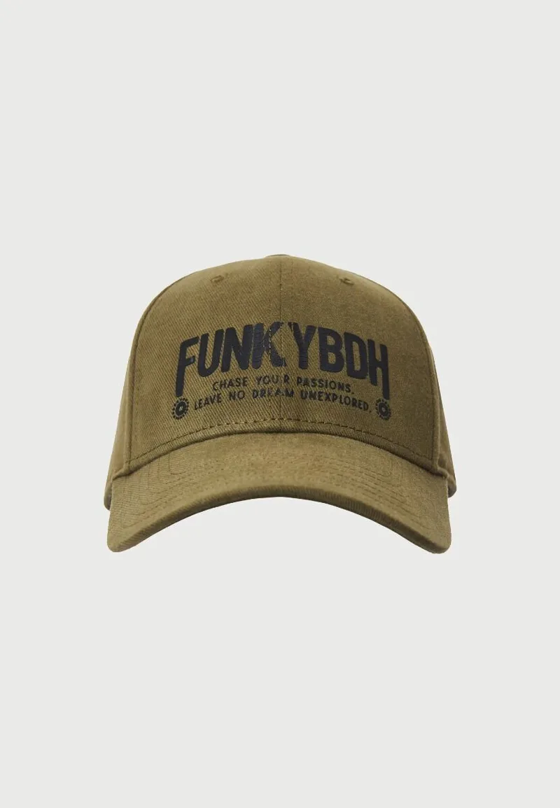 Funky Buddha Ανδρικό Καπέλο με Branded Τύπωμα FBM013-068-10 Πράσινο