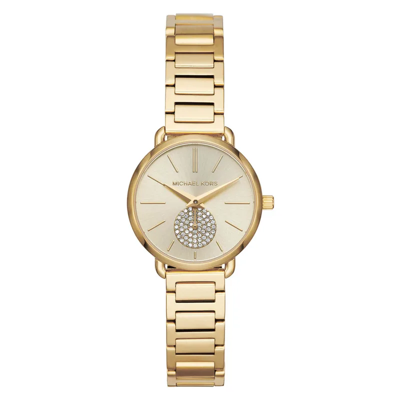 MICHAEL KORS Portia Crystals Χρυσό Stainless Steel Bracelet MK3838