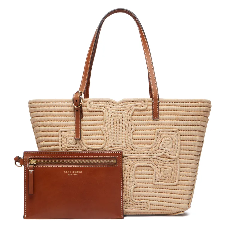 Τσάντα Tory Burch Ella 183825 Ανοιχτό μπεζ