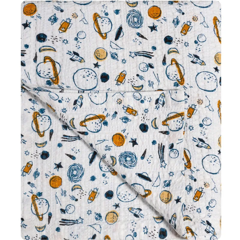 Κουβέρτα Πικέ Αγκαλιάς 70x100 Kentia Garnet Blue