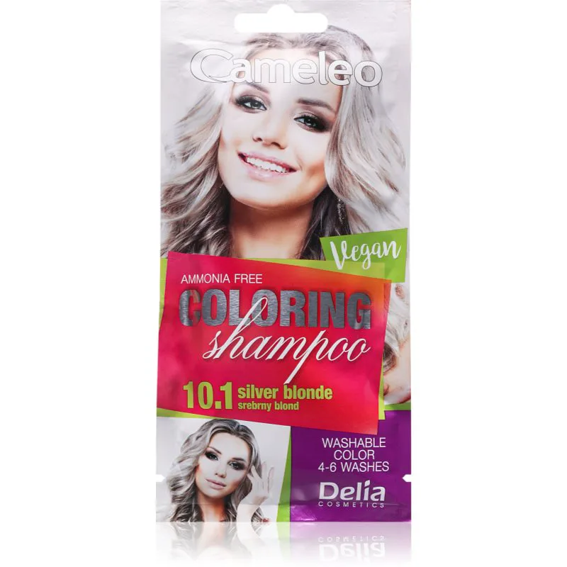 Delia Cosmetics Cameleo Coloring Shampoo σαμπουάν με χρώμα για τα μαλλιά απόχρωση 10.1 Silver Blonde 40 ml