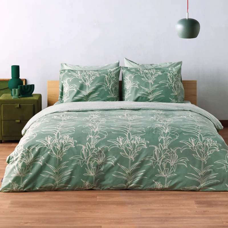 Παπλωματοθήκη Υπέρδιπλη Σετ 225x245 Kentia Silia 36 Green