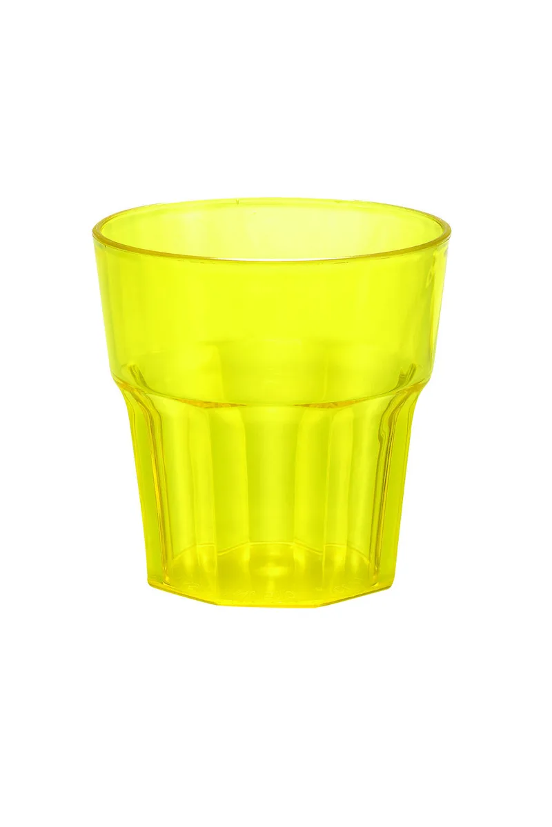 Ποτήρι Πλαστικό Χαμηλό Polystyrene Yellow 240ml