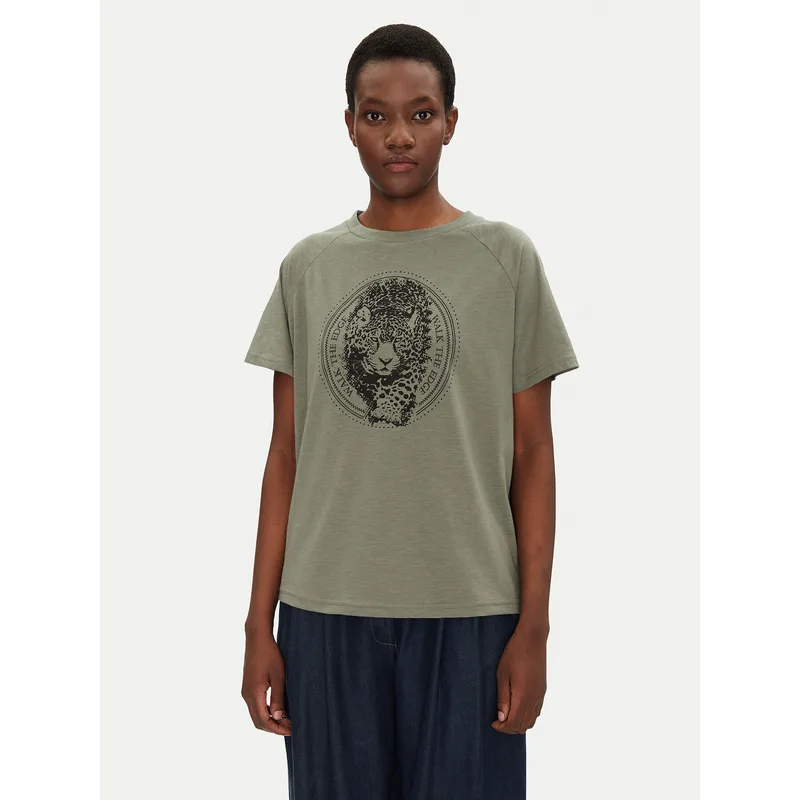 Fransa T-Shirt 20615456 Πράσινο Regular Fit