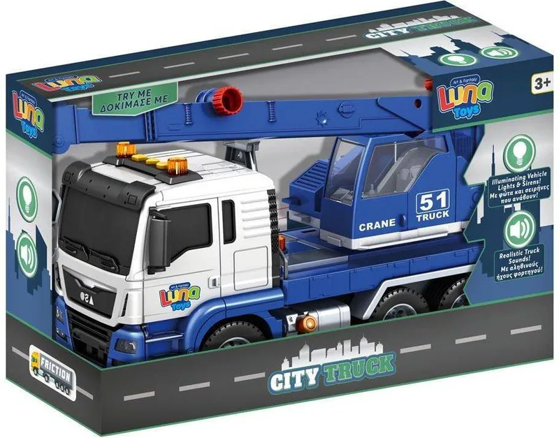 ΓΕΡΑΝΟΣ FRICTION LUNA TOYS 1:10 ΜΕ ΦΩΣ ΚΑΙ ΗΧΟ