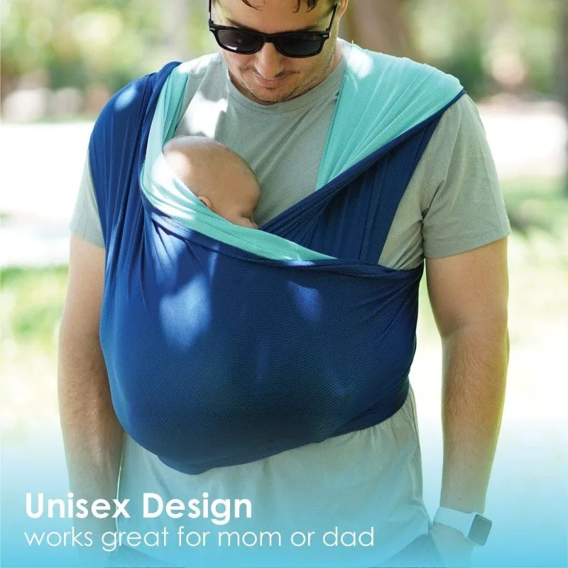 Μάρσιπος Βαμβακερός Small Oasis Turquoise-Blue Baby K’tan BKBC-ACT-TB-S (Ύφασμα: Βαμβάκι 100%, Χρώμα: Μπλε, Μέγεθος: Small) - Baby K'tan - BKBC-ACT-TB-S