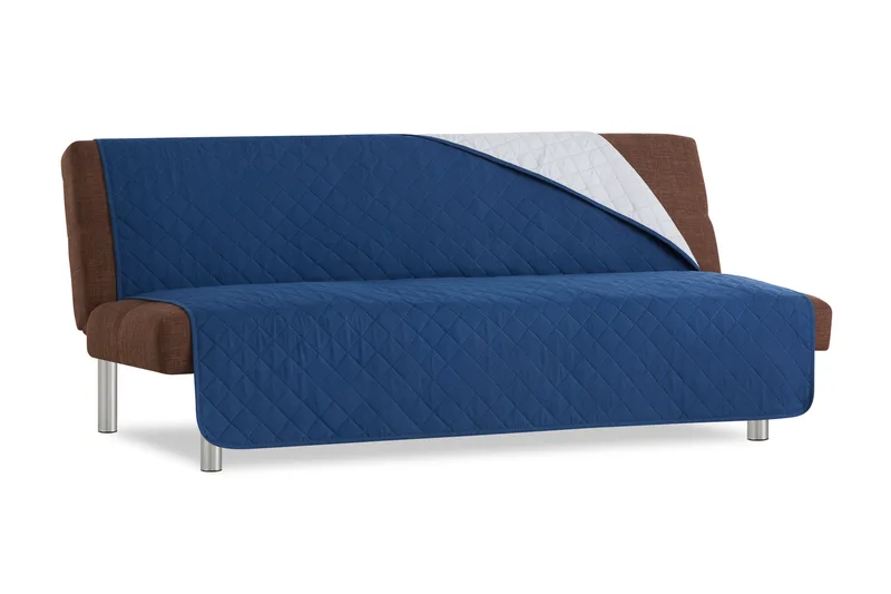 Σταθερά Καλύμματα Καναπέ Click Clack Διπλής Όψης Universal Quilt - Μπλε/Γκρι - 170x200 (170x200) -10+ Χρώματα Διαθέσιμα-Καλύμματα Σαλονιού