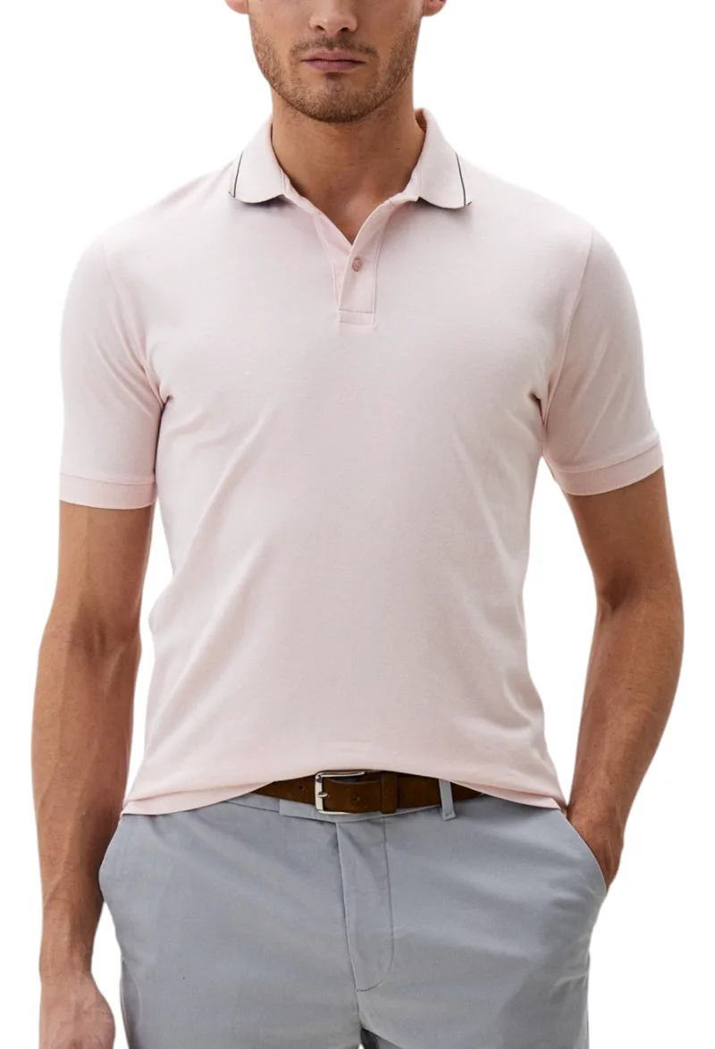 Μπλούζα Polo Mexx Short sleeve polo with contrast details MF007101841M-Fresh Ροζ Ανδρικό